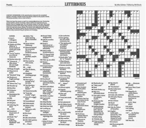 The phonics worksheets will help teach short & long vowels. Free La Times Crossword Printable