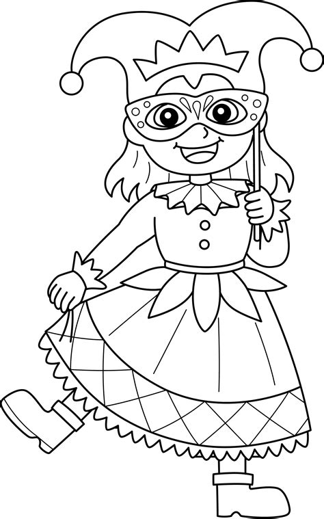 Coloriage Coloriages Fêtes Arlequin02 10 Doigts