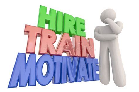 Hire Train Motivate Reward Inspire Retain Thought Clouds Keep Em Stock