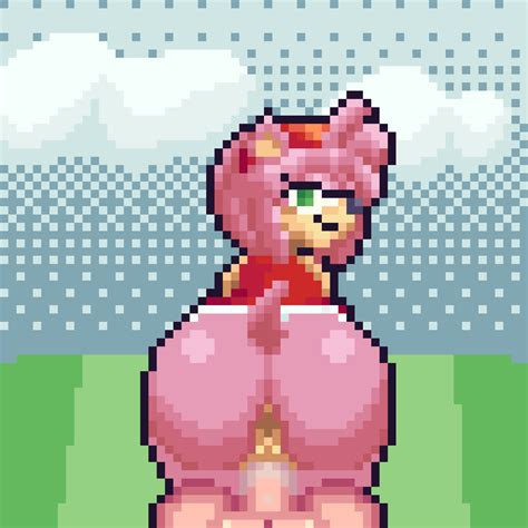 Rule 34 Amy Rose Animated Anthro Ass Big Butt Bodily Fluids Clothed Clothing Digital Media