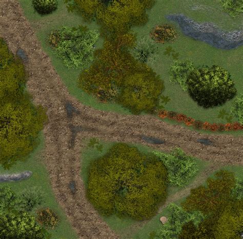 Battlemap Forest Road Rdndmaps