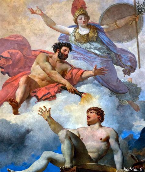 Prometheus Creating Man In The Presence Of Athena Jean Baptiste Mauzaisse Mythology