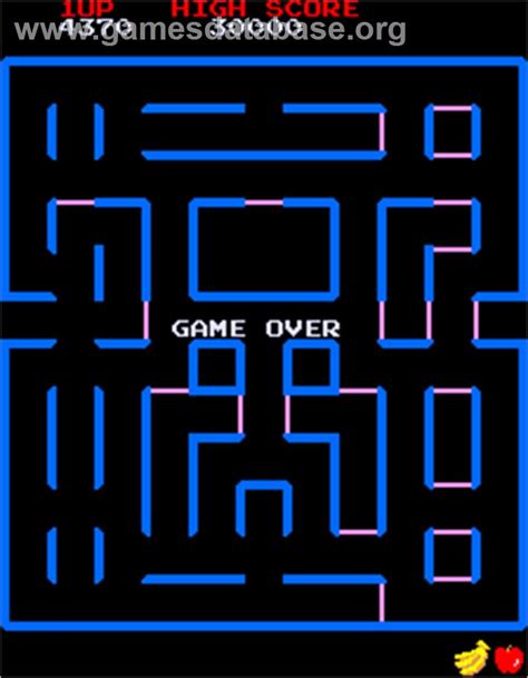 Super Pac Man Arcade Artwork Game Over Screen