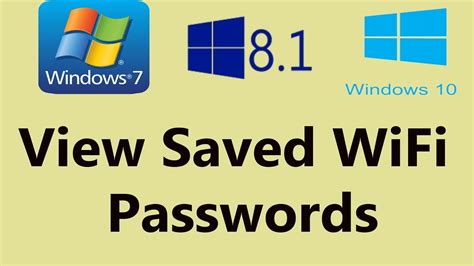 How To View Saved Wifi Passwords On Windows Youtube