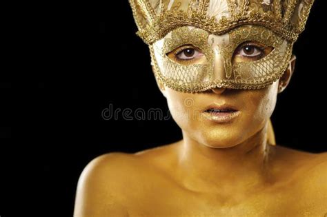 Woman With Golden Skin Stock Image Image Of Model Cute 22473627