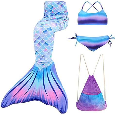 Play Tailor Girls Swimmable Mermaid Tails With Bikini And