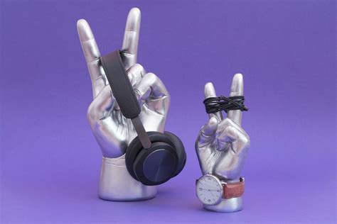 peace out peace sign organiser headphone display stand sculpture luckies