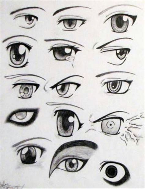 Different Eyes Anime Manga Eyes Emotions Art Blackandwhite