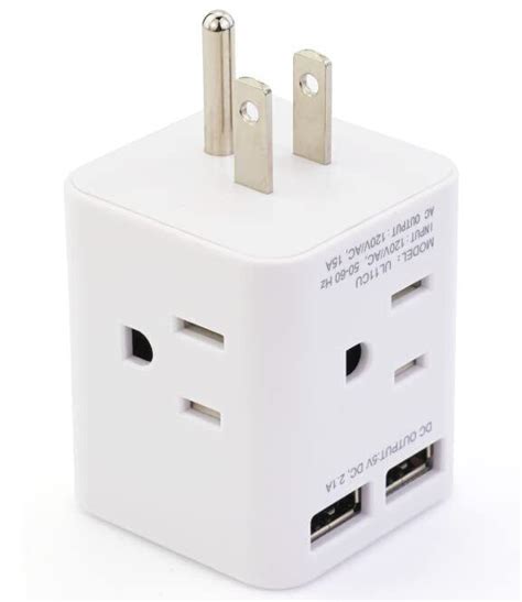 Multi Plug Outlet Extender With 2 USB And 4 AC Sockets Wonplug Right