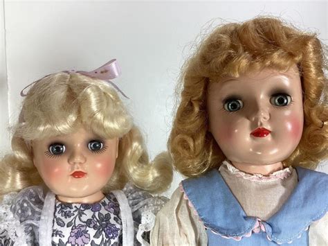 Lot Lot Of 2 Dolls Including 15 1 2 Ideal Mary Hartline Composition Doll With Mohair Wig