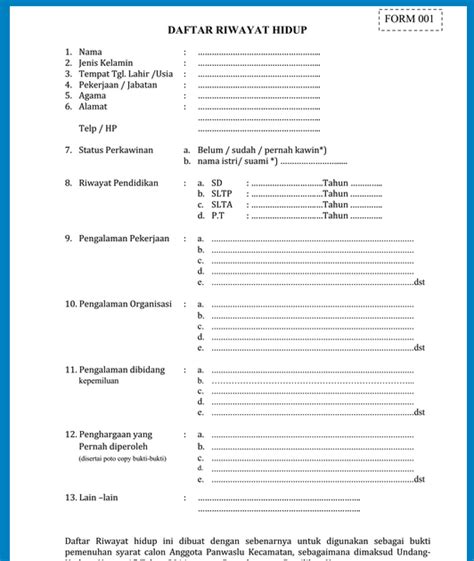 04 form daftar riwayat hidup contoh formulir daftar riwayat hidup kosong pdf merupakan desain gambar wallpaper hd gratis yang diunggah oleh seorang fotografer dan ahli desain grafis terbaik di indonesia. Download Format Cv Kosong - Dunia Sosial