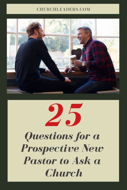 I Have Been Asked Frequently For Questions A Prospective New Pastor Can