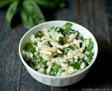 Spinach Herb Cauliflower Rice Pilaf 10 Minutes To Make