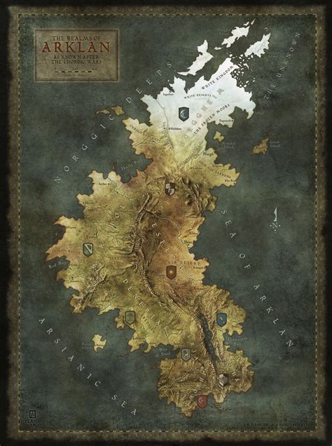 Realms Of Arklan By Maximeplasse On Deviantart Fantasy Map Making