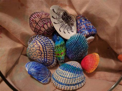 Sharpie Marker On Shells Seashell Painting Seashell Art Seashell