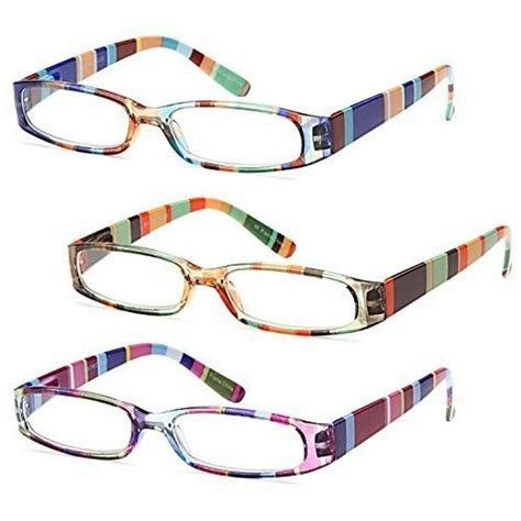 gamma ray readers 3 pairs ladies readers quality spring hinge reading glasses for women
