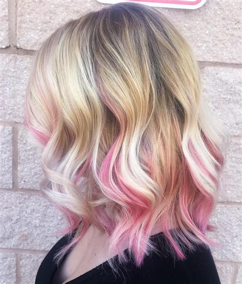 40 Ideas Of Pink Highlights For Major Inspiration Rosa Blonde Haare