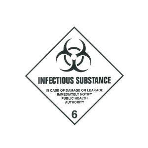 Code Class Infectious Substance Hazard Labels Mm X Mm