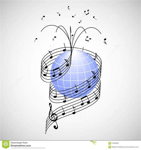 Music Around The World Stock Vector Illustration Of Melody 67080928