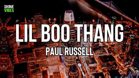Paul Russell Lil Boo Thang Lyrics You My Lil Boo Thang Youtube