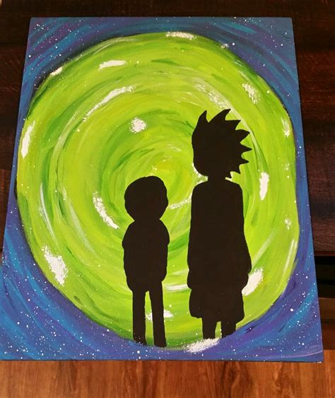 Rick And Morty Painting Small Canvas Paintings Easy Canvas Art Canvas