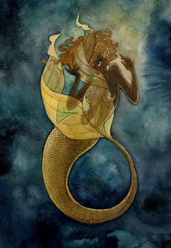 Gold Mermaid Print 8 X 10 Renee Nault Website