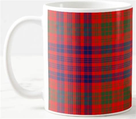 Scottish Clan Ross Tartan On 11 Oz Ceramic Coffee Mug