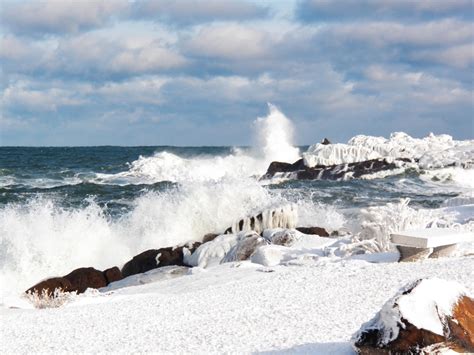 Winter Storm On The Maine Coast Daves Thought On