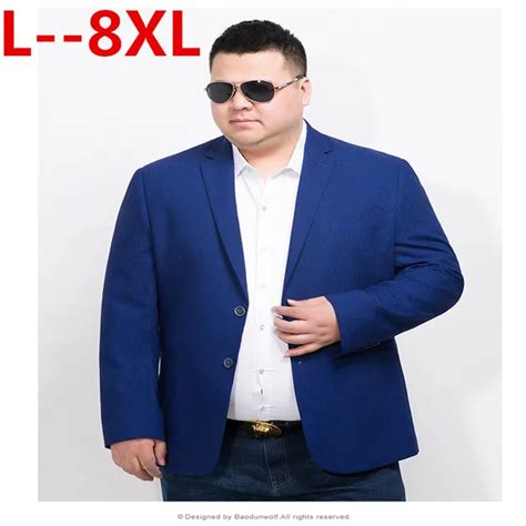 Plus Size 10xl 8xl 6xl 5xl Blazer Mens Casual Jacket Solid Color Cotton
