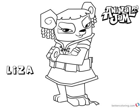 We found for you 15 pictures from the collection of monkey coloring animal jam! Animal Jam Coloring Pages Liza - Free Printable Coloring Pages