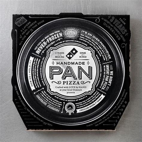 Dominos Pizza Black Pizza Box Front Ad Age