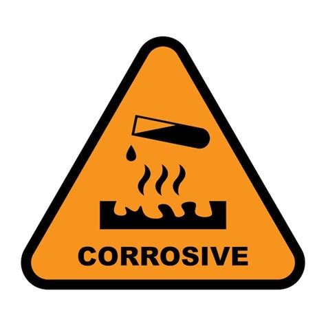 Premium Vector Chemical Hazard Icon Corrosive Warning Symbol Vector
