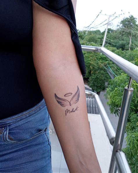 Alas De Angel Minimalista Tattoo Татуировки дочери Татуировка рука