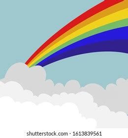 Colorful Rainbow Clouds Backgrounds Vector Illustration Stock Vector
