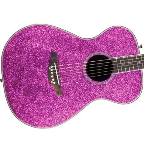 Daisy Rock Dr6205 Pixie Sparkle Acoustic Guitar Pink Sparkle Ebay