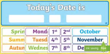 Day And Date Chart For Classroom Twinkl Learning Resources