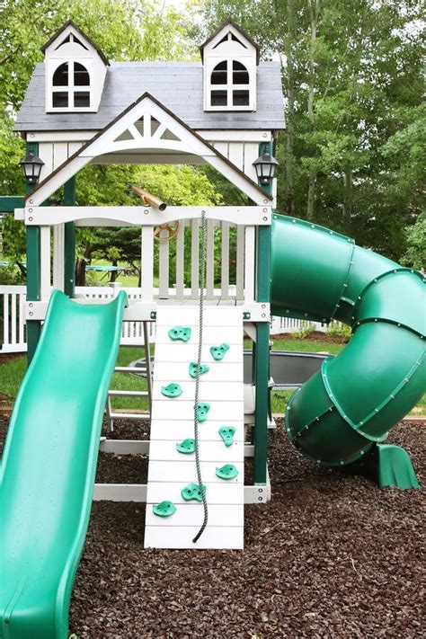 This is a child's swing made of solid poplar wood. DIY Painted Swing Set | Swing set diy, Kids playset ...