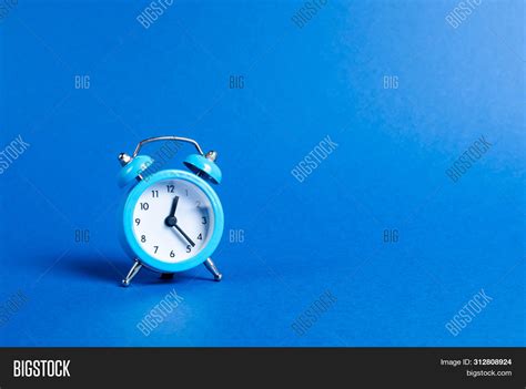 Blue Alarm Clock On Image And Photo Free Trial Bigstock