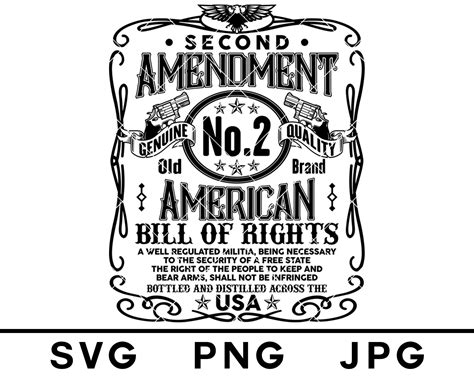Second Amendment Svg Bill Of Rights Gun Rights Pro Gun Control Etsy