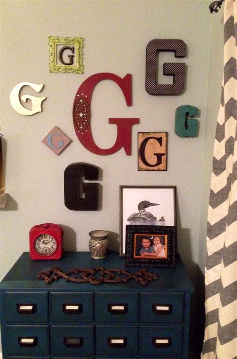 This pretty collage is perfect for displaying phone photos, instagram photos, and polaroids. Letter Wall Collage | Wall collage, Letter wall decor ...