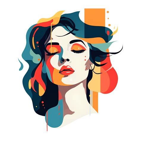 Abstract Woman Colorful Ai Generative 29135837 Png