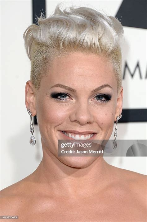 Singer Pink Attends The 56th Grammy Awards At Staples Center On