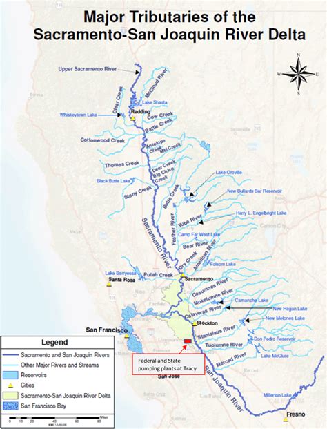 Detailed Map Of The San Joaquin River Sjr And Its Major Tributaries