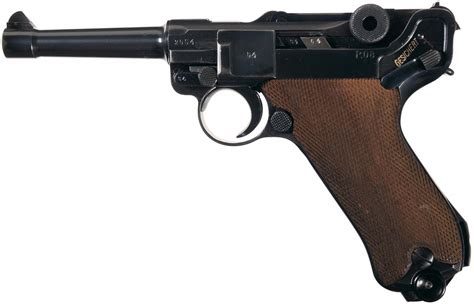 Outstanding Wwii Mauser Byf Code 1942 Production P08 Luger Pistol
