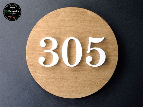 Round Shape Sign Made Of Wood And Acrylic Numbers Available In 3