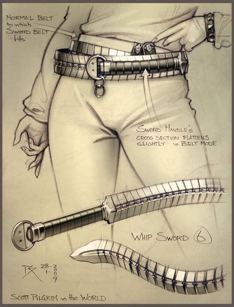 Final Whip Sword Concept Scott Pilgrim Vs The World Pencil And