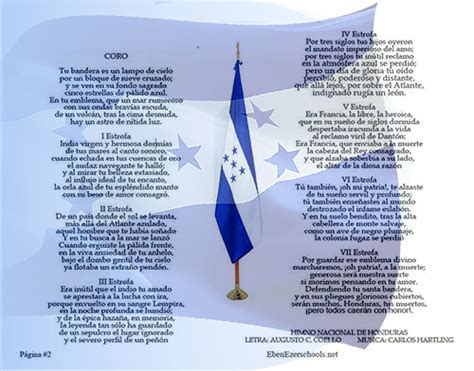 Himno Nacional De Honduras Edu Honduras