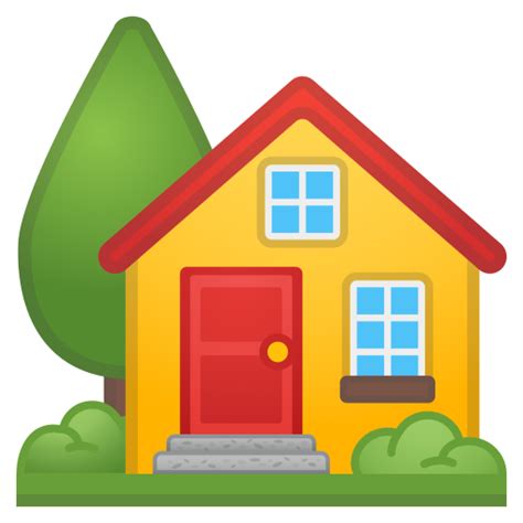 Discover free hd house emoji png images. House with garden Icon | Noto Emoji Travel & Places ...