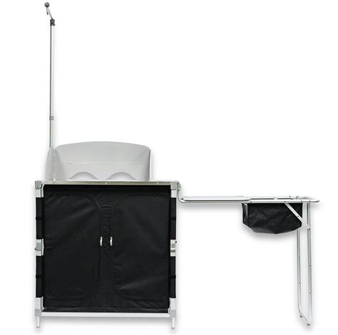 Camp chef's sherpa table is your this option from stromberg's features a large prep surface and a sink, making it easier than ever to. Camco Deluxe Camping Kitchen Table with Sink Review ...