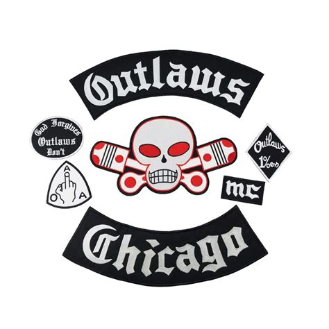 Full Set Original Outlaws MC Patch Quality Embroidered Patches